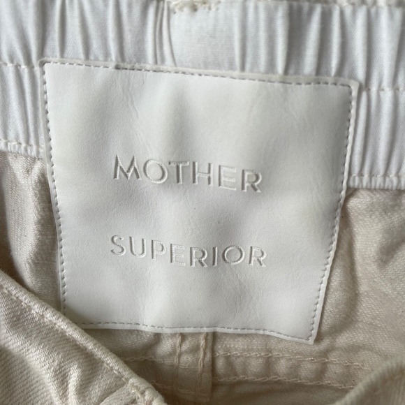 Mother Superior The Half Spring Pleated Greaser Ankle Wide Leg Jeans Act Natural - Picture 6 of 13